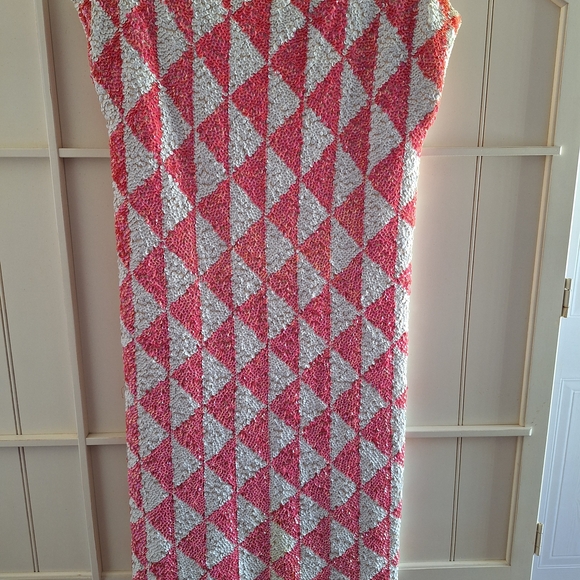 Gene Shelly'sCouture Sequined Dress / 1960's Mod Pink Sequin - Picture 10 of 15